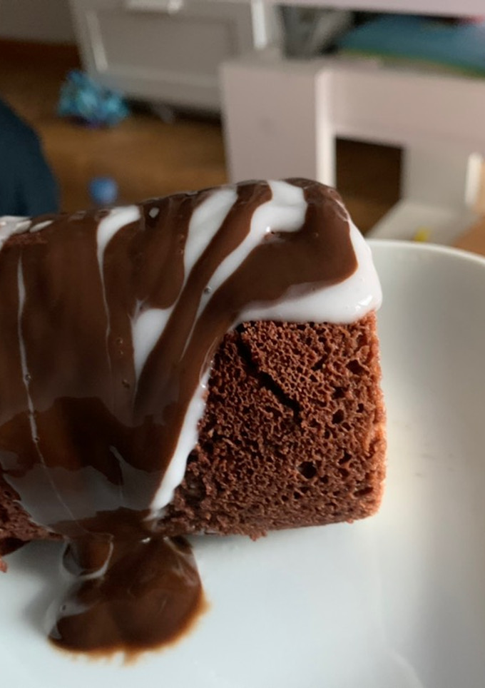 Una foto de Brownie saludable al micro