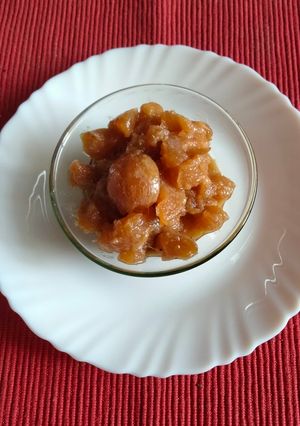 A picture of Amla Sweet pickle with jaggery.