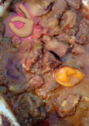 A picture of Slow cooked curry mutton.
