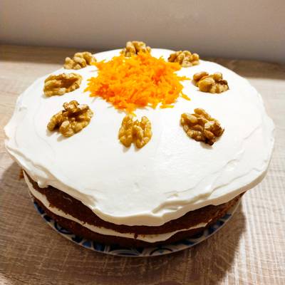 Carrot cake o tarta de zanahoria con frosting de queso ? Receta de  Claudiaprieto- Cookpad