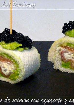 Foto principal de Rollitos de salmón con aguacate y salsa tártara