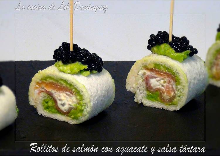 rollitos de salmon ahumado y aguacate