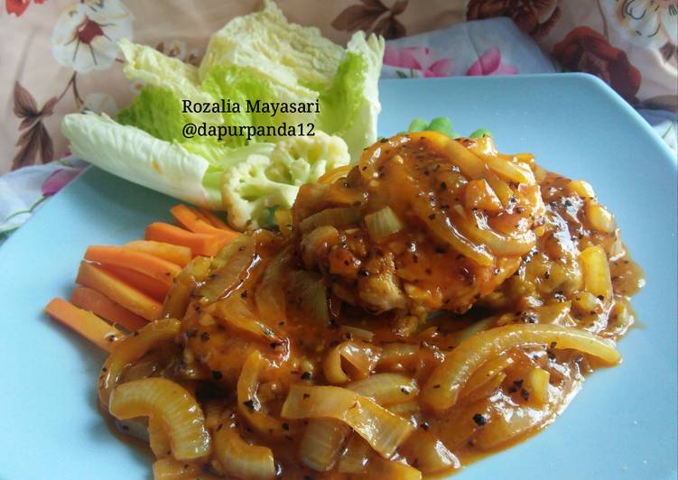 Steak Tempe dengan Saus Lada Hitam