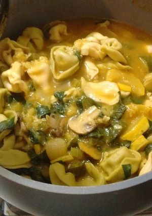 A picture of Vegetable Tortellini Soup.