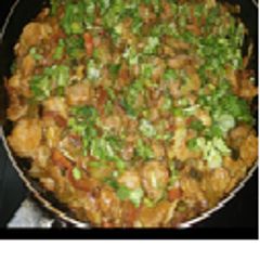 A picture of Chilli Soya Chunks (subzi).