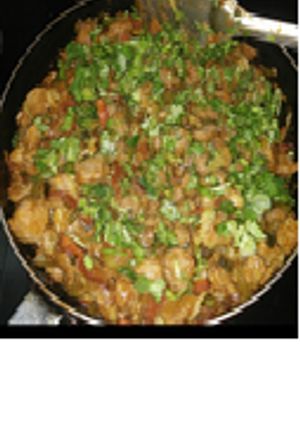 A picture of Chilli Soya Chunks (subzi).