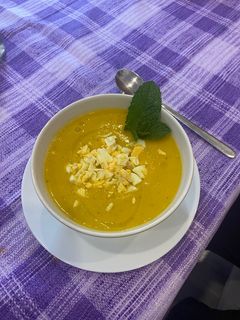 Una foto de Crema de calabaza en robot de cocina o Thermomix