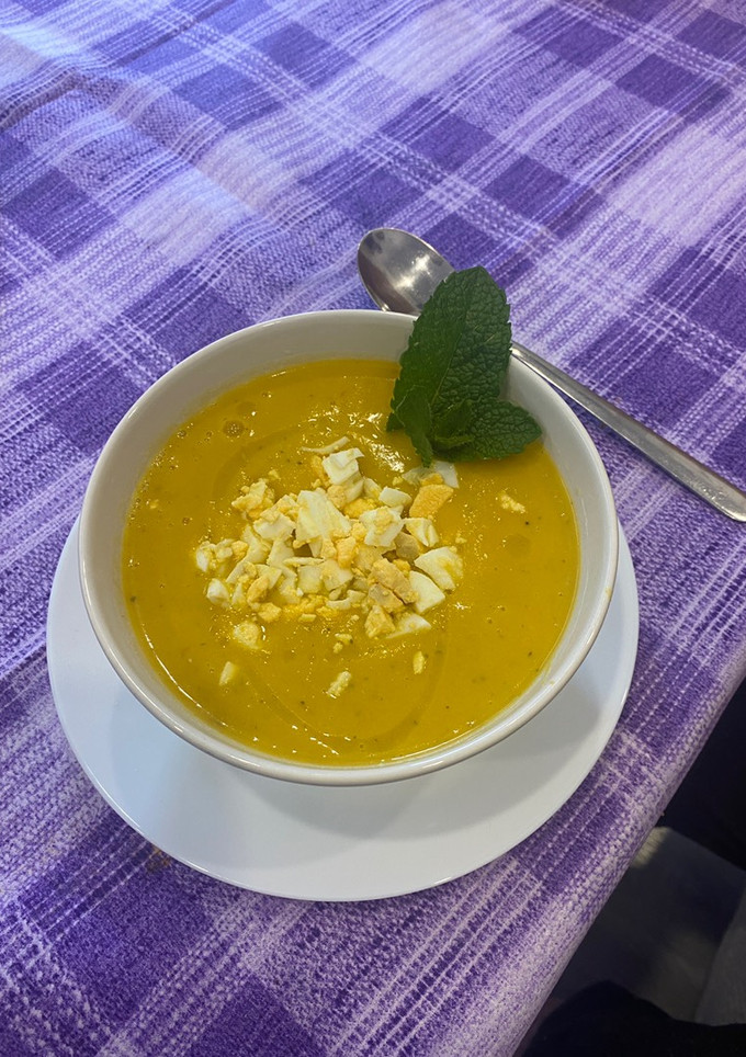Una foto de Crema de calabaza en robot de cocina o Thermomix