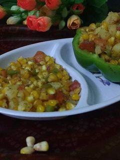 সবজি ভুট্টা দানার চাট রেসিপির প্রধান ছবি