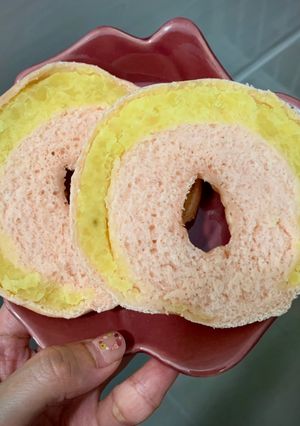 甜薯櫻花貝果 的食譜成品照片
