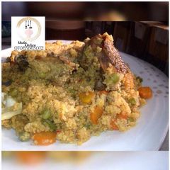 A picture of Cous cous jallof.