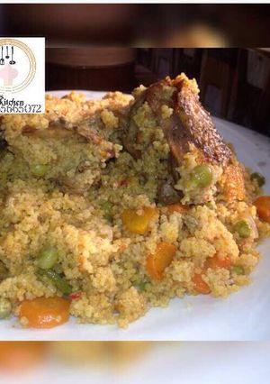 A picture of Cous cous jallof.