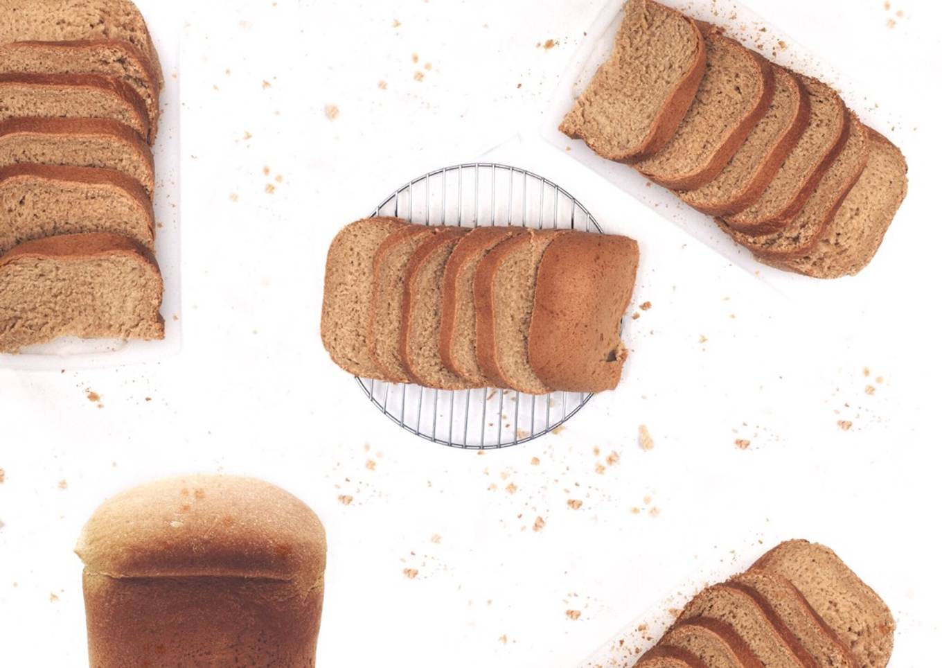 Super soft Whole wheat bread (roti gandum) re-bread