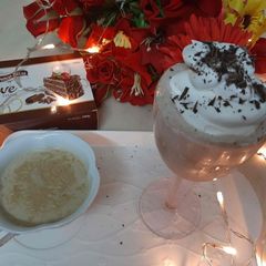 A picture of Chocolate vanilla shake.
