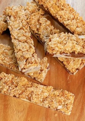 Une photo de Barres de Corn Flakes au chocolat (Vegan, sans gluten)