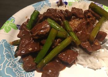 Unique Cuisine Asian Beef and Asparagus Delicious Perfect