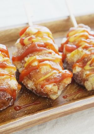 Foto resep Resep aslinya hot dog korea. Bikin dari 0 gampang, bisa buat jualan