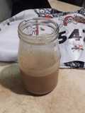 Voy a correr..con mi licuado en la panza