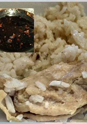 Foto resep Nasi hainam wangi + saos kecap hainam