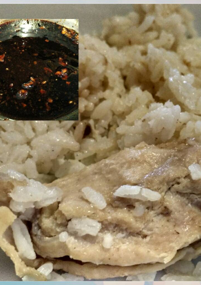 Foto resep Nasi hainam wangi + saos kecap hainam