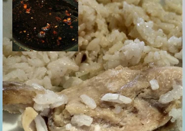 Nasi hainam wangi + saos kecap hainam