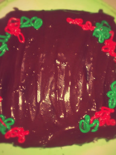 A picture of Chocolate Cake with Chocolate Icing.