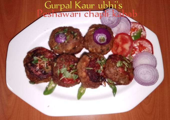 Peshawari Chapli Kabab Recipe By Gurpal Kaur Ubhi - Cookpad