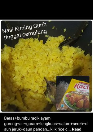 Foto resep 40.Nasi Kuning Gurih dan Praktis dengan Bumbu Racik