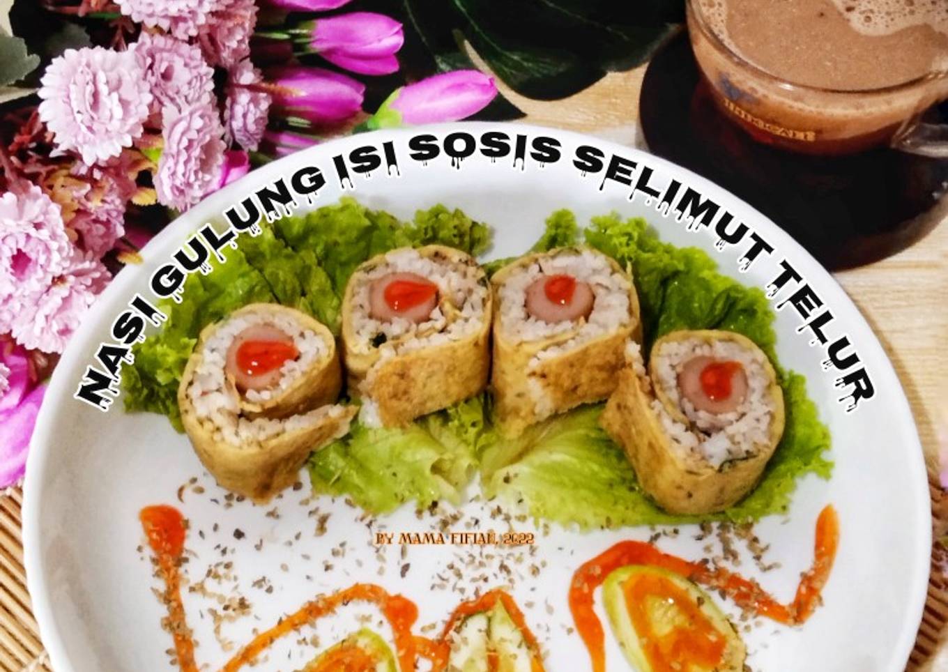 Bagaimana Menyiapkan Nasi Gulung Isi Sosis Selimut Telur Anti Gagal