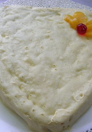 Una foto de Crema helada de durazno San Valentín