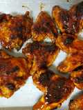 Sharon's bbq chicken on indoor/outdoor grill