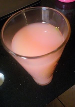 A picture of Orange/Watermelon juice.
