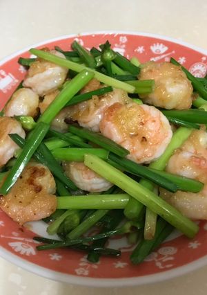 韭菜炒蝦仁 的食譜成品照片