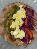Relleno para tacos o fajitas: vegetales y huevo