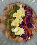 Relleno para tacos o fajitas: vegetales y huevo