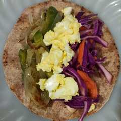 Una foto de Relleno para tacos o fajitas: vegetales y huevo
