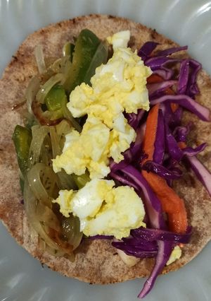 Una foto de Relleno para tacos o fajitas: vegetales y huevo