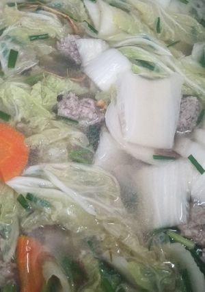 รูปของ แกงจืดผักกาดขาวหมูสับ