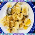 Brunch meal with banana