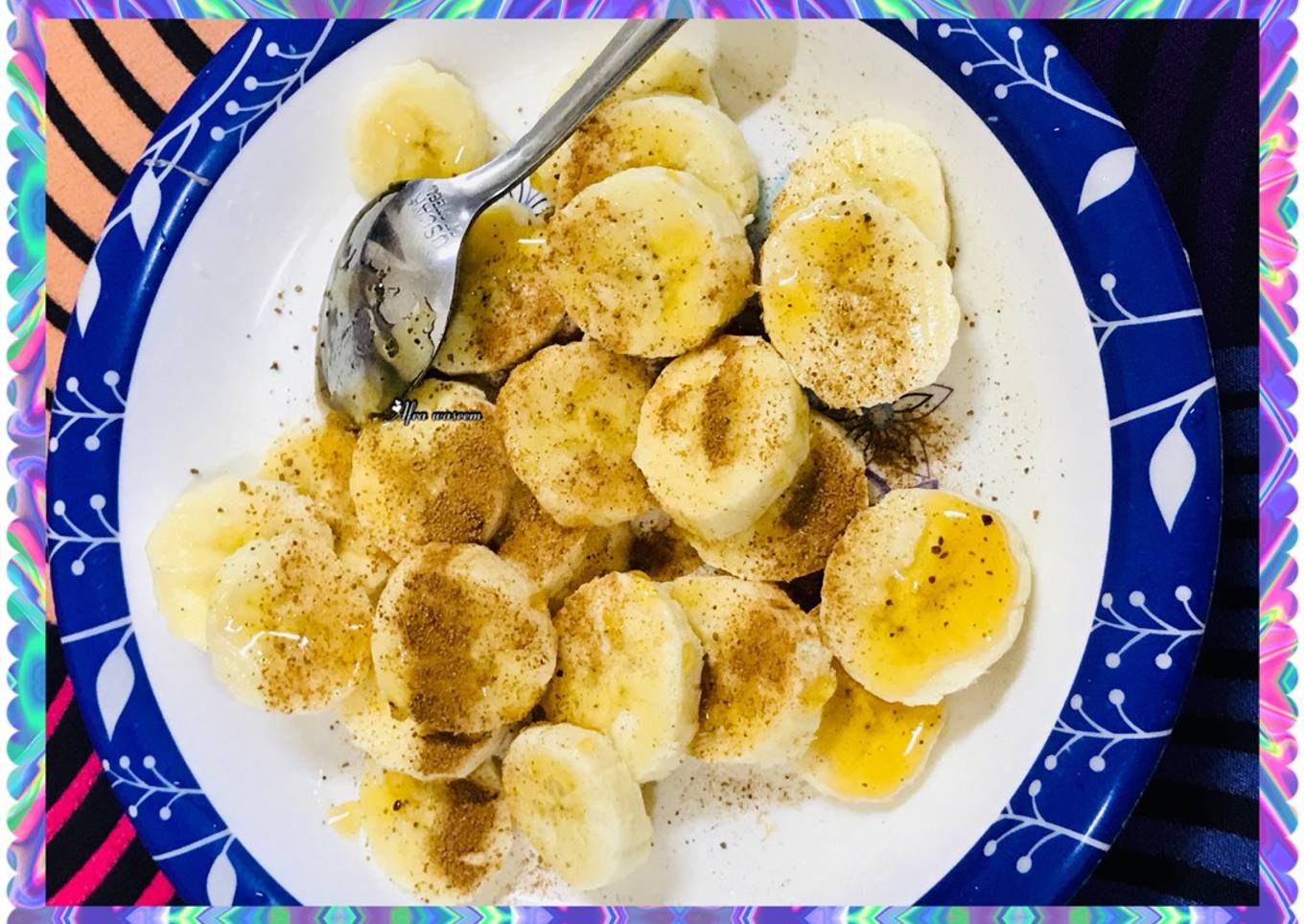 Brunch meal with banana