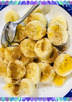 A picture of Brunch meal with banana.