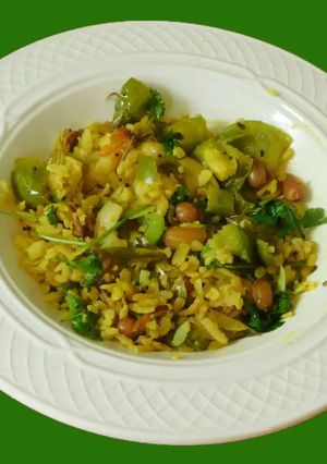 A picture of Colorful Aval/Poha Uppuma.