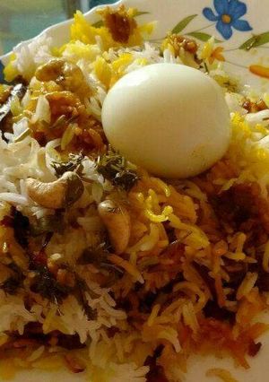 A picture of Egg Biryani.