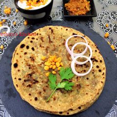 A picture of Shalgam Paratha (Stuffed Turnip Flat Bread).