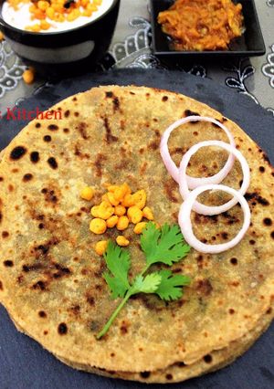 A picture of Shalgam Paratha (Stuffed Turnip Flat Bread).