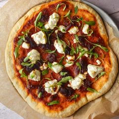Super Easy Flat Bread Pizza A picture of Super Easy Flat Bread Pizza.