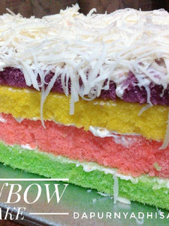 Foto resep Rainbow cake kukus