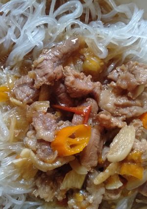Foto resep Soun siram daging domba masak kuah kecap