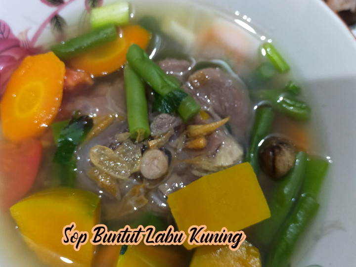 Resep Sop Buntut Labu Kuning, Enak