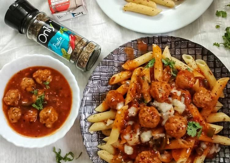 Simple Way to Prepare Any-night-of-the-week Pasta with Italian Meat balls